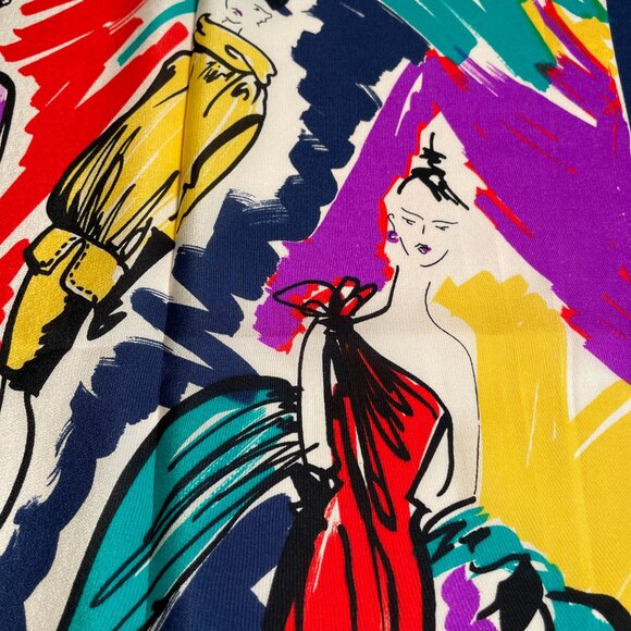 Vintage Balenciaga Silk Scarf – Paris Musées –1957  Fashion Collection - Picture 5 of 15